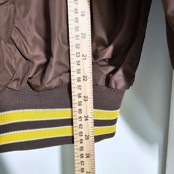 60s Vintage Brown Quilted Bomber Jacket Mens L Pla-Jac By Dunbrooke USA‎ Snap - Picture 9 of 16